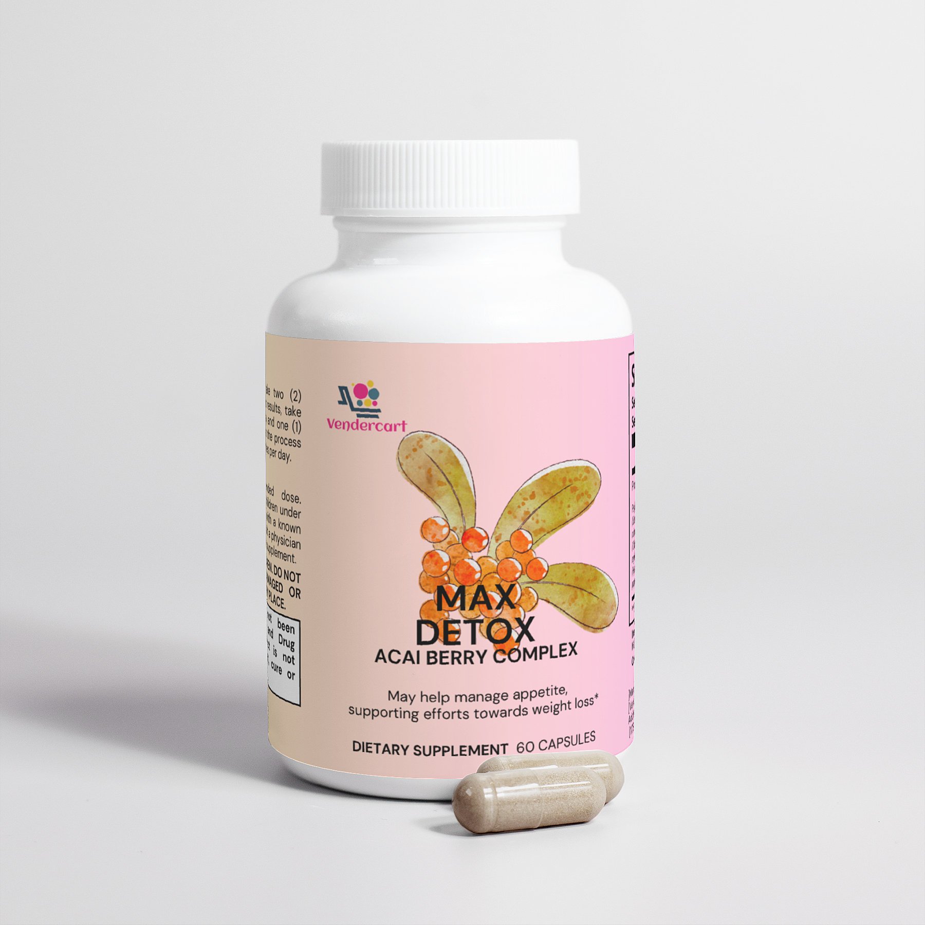 Edrox Max Max Detox Acai Berry Powerful Cleanse, Antioxidant Support