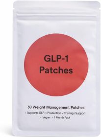 GLP-1 Weight Management Patches, 30 Count, Supports GLP-1 Production, Cravings Support, Vegan, 1 Month Supply