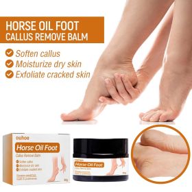 OUHOE Horse Oil Foot Care Cream, Heel Peeling Anti-Cracking Moisturizing Foot Care Cream